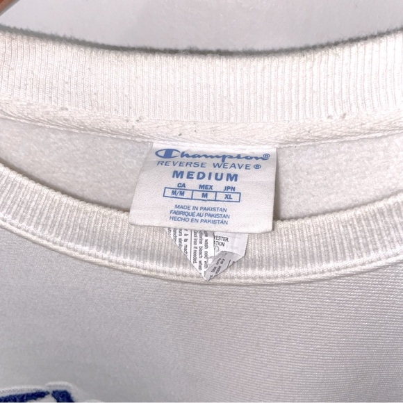 CHAMPION - Reverse Weave Chenille Logo Crewneck (White) - Picture 6 of 8